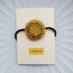刺繍ヘアゴム🌷　くるみボタン　432　💛送料無料💛　