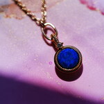 【12月誕生石】ラピスラズリ　アミュレットネックレス【Lapis lazuli/Amulet necklace】