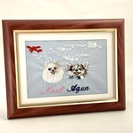 noelandaqua様オーダー品☆犬の手刺繍のポートレート