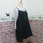 *beni-hasaku様オーダー品*リネンのエプロンチュニック*黒**
