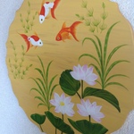 金魚と蓮の花 🍀トールペイント