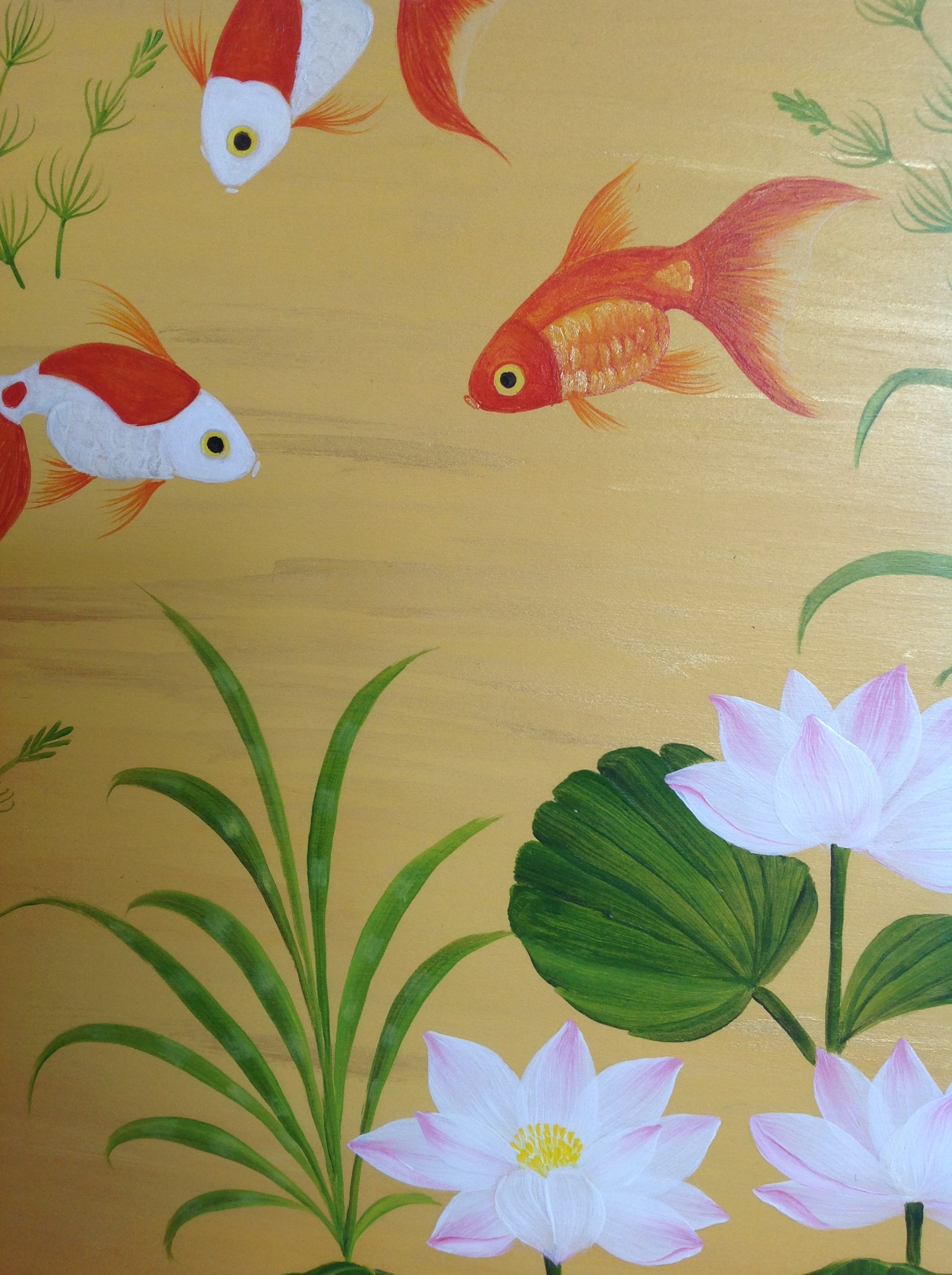 金魚と蓮の花 🍀トールペイント - ANNAGM65'S GALLERY | minne