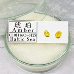 ✴︎No.532-c✴︎希少✴︎鉱物標本✴︎ バルト海産 天然 アンバーのピアス c