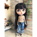 ブライス　コットンニットのお洋服セット(オフホワイト)