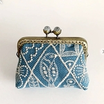 ミナペルホネン &リバティ　がま口ポーチ