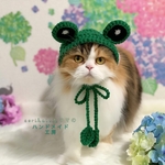 カエルのかぶりもの🐸　みどりのピンクほっぺ