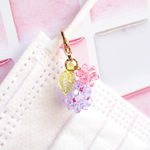 アワロフスキーの紫陽花【ピンク】マスクチャーム・アクセサリー