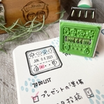毎日のログに！【お天気、体調、日付】回転印＊36㎜角