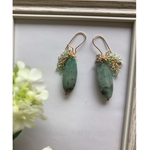 天然石エメラルド　ピアス