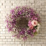 ローズとかすみ草のリース(22cm)
