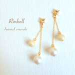＊tiny bright star&twin pearl＊イヤリング