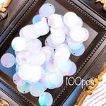 スパンコール　穴あり ホワイト アクリル 16ｍｍ 丸形 【約100枚】 A0248 《2000円以上送料無料》 