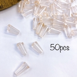 アクセサリーパーツ　ビーズ　　クリア　 ベージュ アクリル　多面カット　 11mm 【50個入】 A0263 《2000円以上送料無料》 