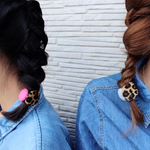 【再販】＊レオパードとフェルトのヘアゴム＊全23色  ♡ヒョウ柄♡