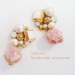 【再販8】キャンディボールビジューイヤリング／ピアス
