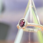 【h様専用】 天然ルビー0.561カラットのリング　アンティークテクスチャ　シルバー925　