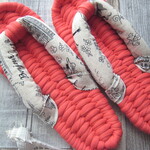 布ぞうり：coca88さまご予約品＊Vermilion  23cm/パリ風景