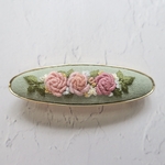 【Rose Garden】手刺繍のバレッタ