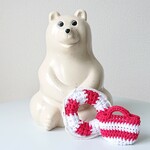 【しろくま貯金箱】浮き輪、ボーダーバッグの2点セット(R)