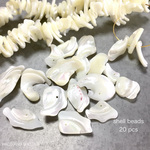 20pcs・natural white shell beads（ナチュラルシェルビーズ）