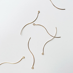 【6pcs gold #26-8】シンプルウェーブチャーム