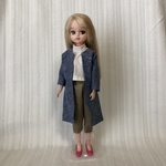 No.5341りかちゃんのシンプルなロングカーディガン