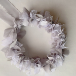再販￤ribbon crown￤リボンクラウン 花冠￤ドットグレー