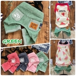 オーダー★グリーン★ヒッコリーデニムインナーパンツ 犬服