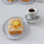 ミニチュア　喫茶店のモーニングセット
