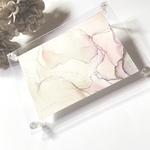 【送料無料】アルコールインクアート インテリア雑貨 フォトフレーム《pastel pink purple No.2》