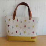 kin-119さま専用　クラーク＆クラーク　HEALEY　ラズベリー＆リネン帆布のマチ広トートバッグ　