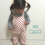 豆ねこさんののサロペット（後ろで結ぶtype）RED