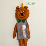 （azully2様ご依頼の品）壁掛けティッシュカバー（クマくん）