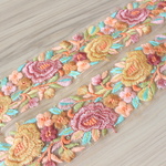 インド刺繍リボンᢂ　インド刺繍/刺繍リボン/リボン/シルクリボン/トリム/ブレード/ジャガードリボン/チロリアンテープ/レース/チュール