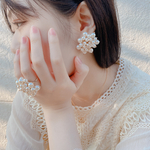 素敵♥大小パールの大ぶりピアス・イヤリング