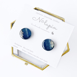 ギャラクシーひと粒ピアス/イヤリング【ネイビー】