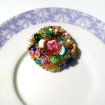 Beads Reunion 20　ビーズ刺繍ブローチ