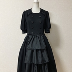 軍服風夏ワンピ(ブラック)