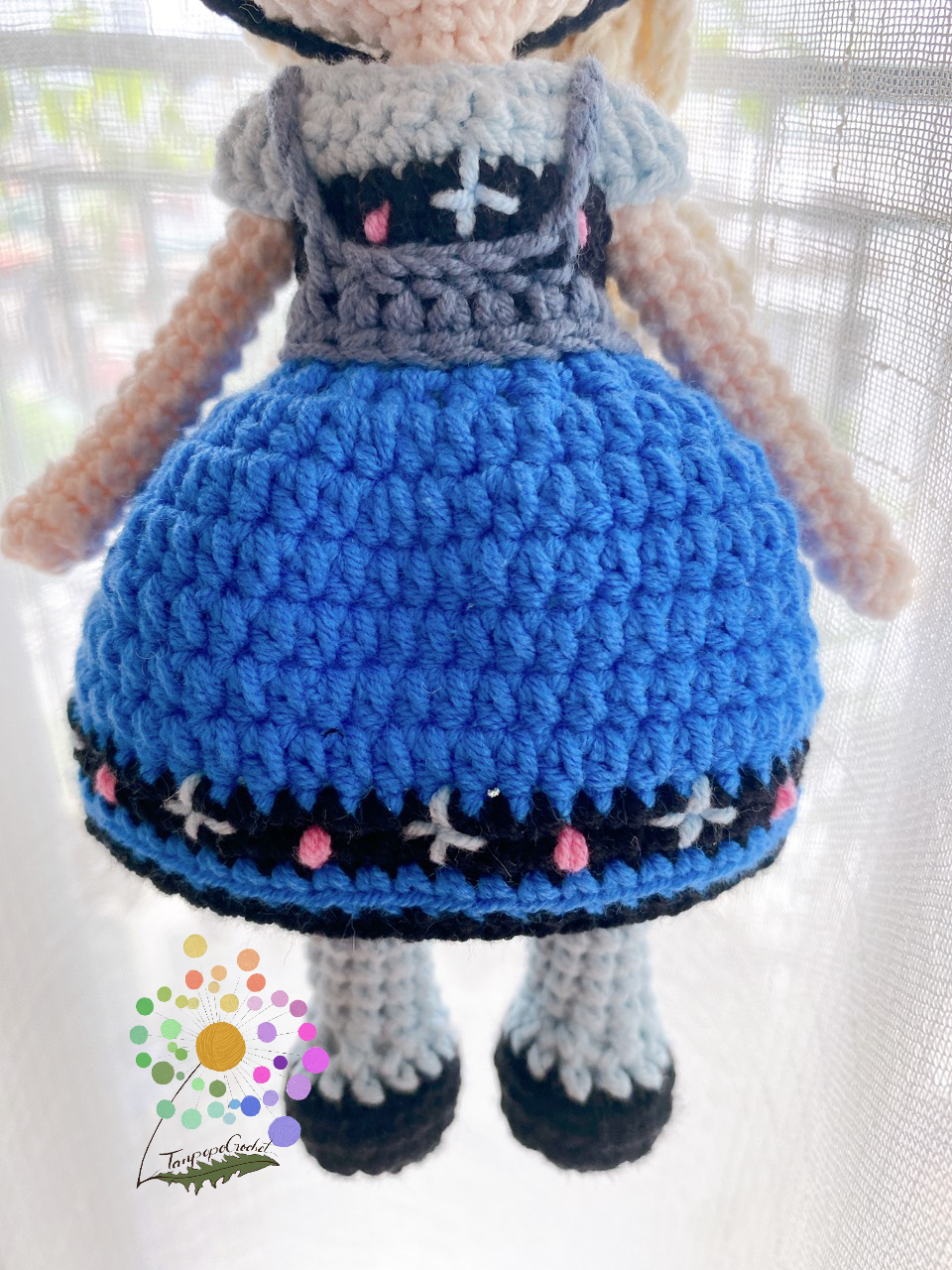 編みぐるみオーガニック コットンエルサプリンセス人形 - TANPOPO