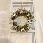 ローズマリーと花かんざしのリース