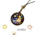 《お値下げ》星を眺める猫ちゃん♡レジン  ストラップ