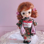 オビツ11サイズ👘 着物セット 【黒】