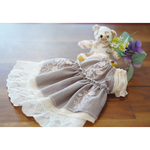 犬服　ディアンドル風花柄刺繍ワンピース