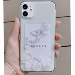 蝶々とお花のiPhoneケース　バタフライ　韓国