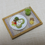 ミニチュア 抹茶のパンケーキセット