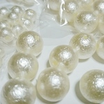 【再入荷！】50個セット＊コットンパール風パール(両穴貫通タイプ) 12mm.10mm.8mm.6mm.5mm.4mmMIX           