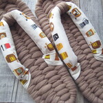 布ぞうり：マイクロミニタオル地mocha24.5cm /caramel macchiate