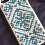 iPhone６用スマホケース スノー クロスステッチ