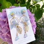 再再再販♡ かたつむりと紫陽花の2wayピアス＊サージカルステンレス