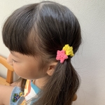 星　ヘアゴム　あみものヘアゴム